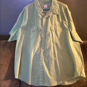 Wrangler shirt sleeve button down with pearl snaps
